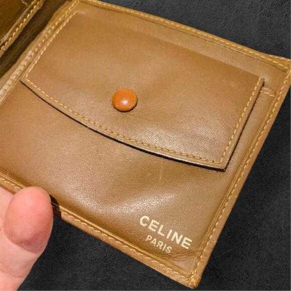 Céline Macadam Vintage Bifold Wallet Brown Leather & Canvas - Picture 6 of 15